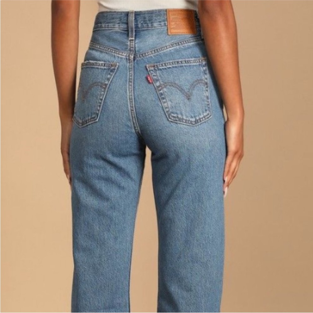 LEVI’S RIBCAGE Super High Rise Straight Jeans Baggy 25 - Picture 2 of 11